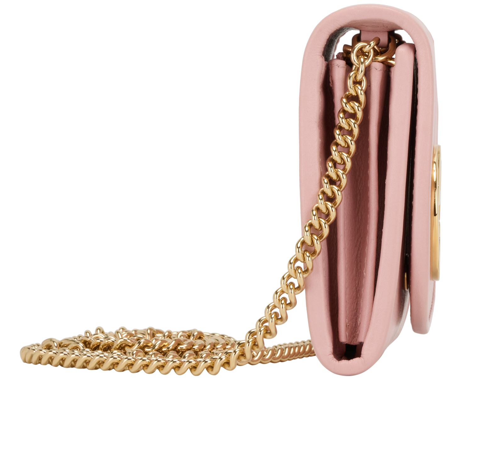 Gucci Mini Blondie Wallet With Chain, &pound;395, Accessories, Pink, Leather, Side view